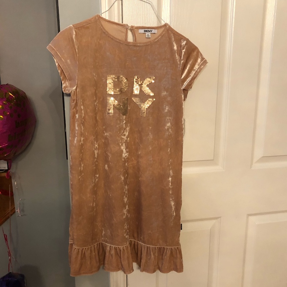 DKNY Girls velvet dress NWT